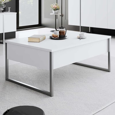 Salontafel Woody Fashion - 60x90x40cm - wit Salontafel Woody Fashion - 60x90x40cm - wit