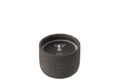 Buitenkaars 16h rond paraffine donkergrijs small