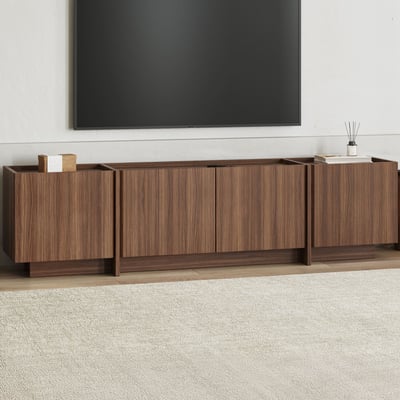 TV-Meubel Lowen - 100% MELAMINE - Milano walnoot - 180 x 35 x 46 cm