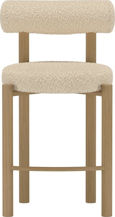 Barstoel Tillo Venture Design - Teddy Bouclé - 52x94x52 cm - Wit