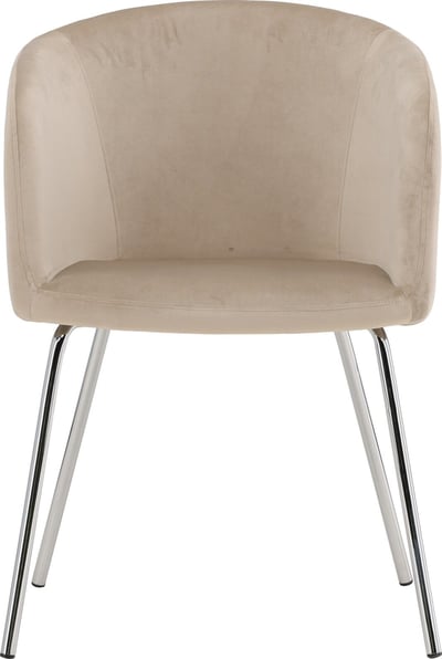 Eetkamerstoel Berit Venture Design - Beige Fluweel - 55x78x55 cm