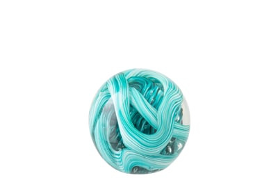 Presse-papier bal glas turquoise small
