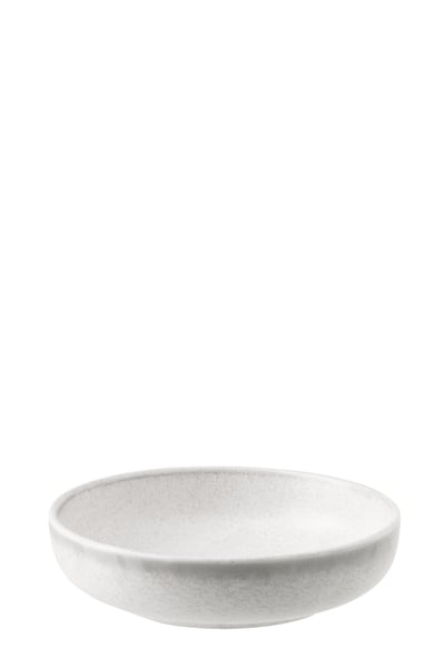 Schaal luna steengoed lichtgrijs large
