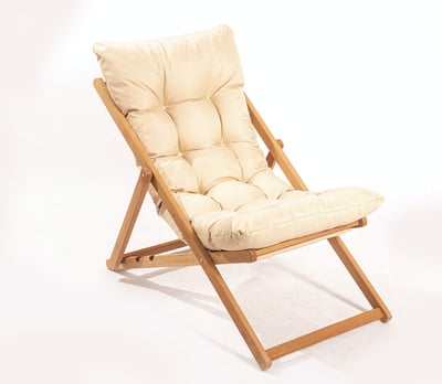 My006 Tuinstoel | BEUKENHOUTEN BODY | Bruin, Crème