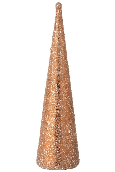 Kegel parels glas donker zalm large