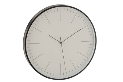 Klok gerbert aluminium zwart
