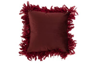 Kussen pluimen polyester bordeaux