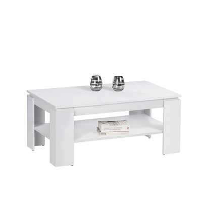 Salontafel Ford 100cm met 1 lade - wit