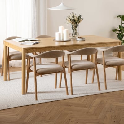 Rechthoekige eettafel Atlantic - 200x100 cm - eikfineer