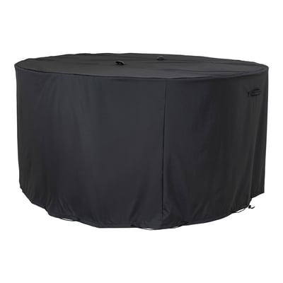 Zwarte luxe hoes voor 180cm ronde tafel en 4 stoelen