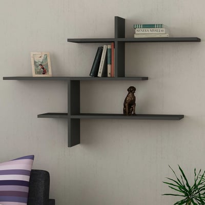 Woody Fashion Wandplank | Antraciet | 18mm Dikte | 123cm x 80cm Woody Fashion Wandplank | Antraciet | 18mm Dikte | 123cm x 80cm