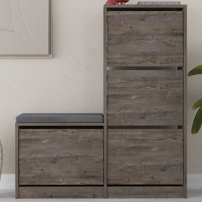Dude Schoenenkast | 100% MELAMINE | Donkerbruin