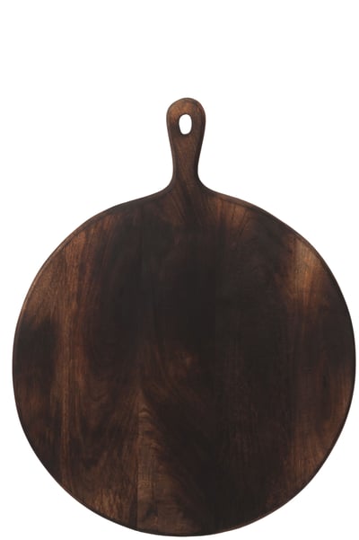 Snijplank rond hout donker bruin large