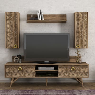 Tera Home TV-meubel 180cm Breedte Notenhout Tera Home TV-meubel 180cm Breedte Notenhout