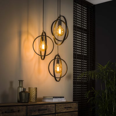 Hanglamp Celeste 3 lichtbronnen - antraciet