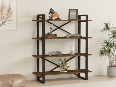 Makro Boekenplank | 100% MELAMINE | Walnoot Makro Boekenplank | 100% MELAMINE | Walnoot