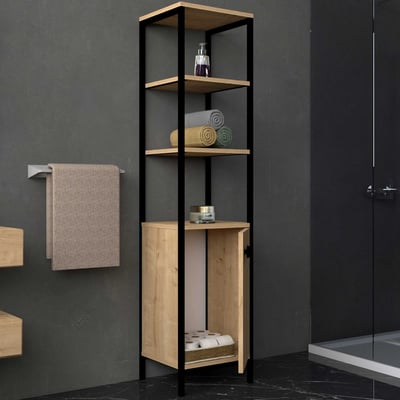 Stijlvol Woody Fashion Badkamermeubel | Anthracite Oak