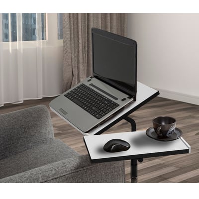 Laptoptafel Sapphire | 45,5 x 67 x 87 cm | Metalen Frame | Kleur: Wit-Zwart Laptoptafel Sapphire | 45,5 x 67 x 87 cm | Metalen Frame | Kleur: Wit-Zwart