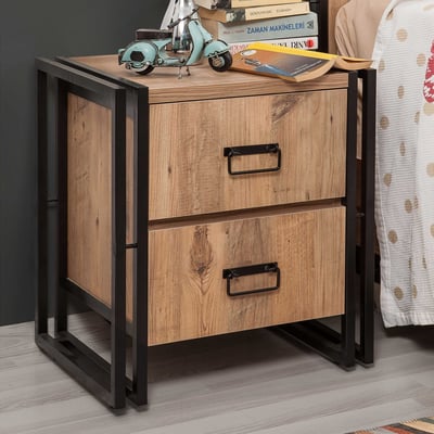 Nachtkastje | Modieus en Functioneel | Atlantic Pine Zwart Nachtkastje | Modieus en Functioneel | Atlantic Pine Zwart