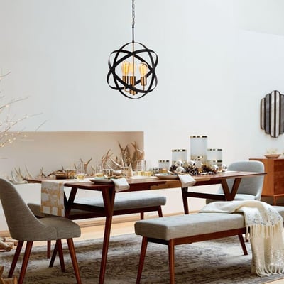 Opviq Kroonluchter | Metalen Behuizing | 40 cm Diameter | 90 cm Hoogte Opviq Kroonluchter | Metalen Behuizing | 40 cm Diameter | 90 cm Hoogte