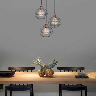 Tellini Kroonluchter | IJZEREN BODY | Zwart