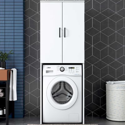 KD110 - 3192 Wasmachine kast | 100% MELAMINE | Wit KD110 - 3192 Wasmachine kast | 100% MELAMINE | Wit