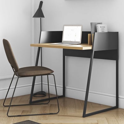 Bureau Volta 90cm - zwart/eik Bureau Volta 90cm - zwart/eik