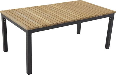 Salontafel Brasilia Venture Design - Aluminium/Teak - 110x60x45 cm - Zwart