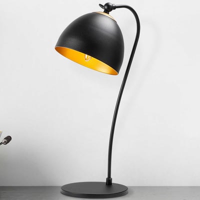 Fulgor Tafellamp | Metalen Lamp | Zwart Goud | E14 Lampvoet