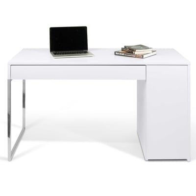 Bureau Prado 130cm - wit/chroom Bureau Prado 130cm - wit/chroom
