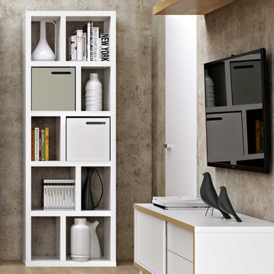 Opbergrek Berkeley 70 cm 5 niveaus - wit