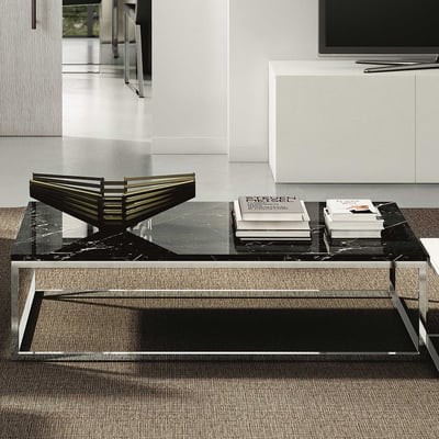 Salontafel Prairie - zwart marmer/chroom Salontafel Prairie - zwart marmer/chroom