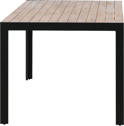 Eettafel Bois Venture Design - Acacia & Aluminium - 205x90cm - Naturel/Zwart