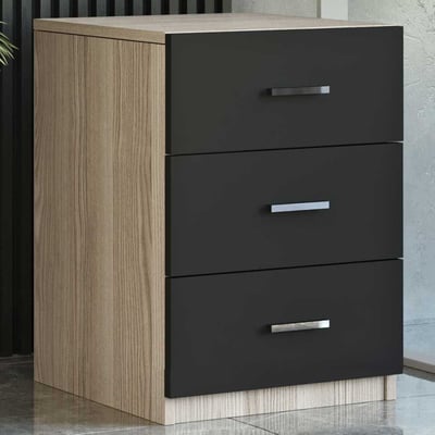 Vario C Lade | 100% MELAMINE | Eiken, Zwart