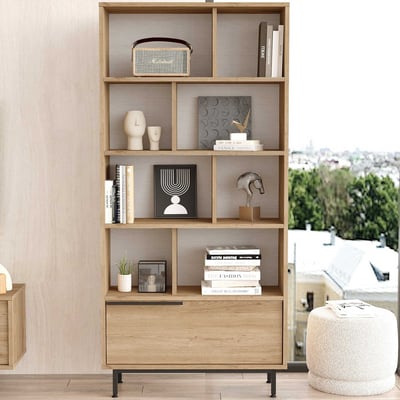 ON4 Boekenplank | 100% MELAMINE | Walnoot