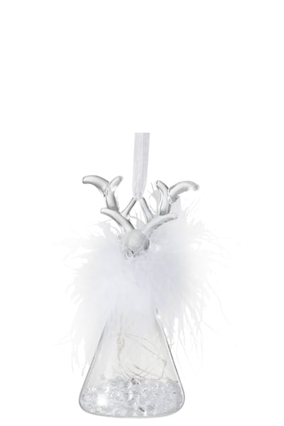 Kerstballen rendier+led+pluim glas klaar small
