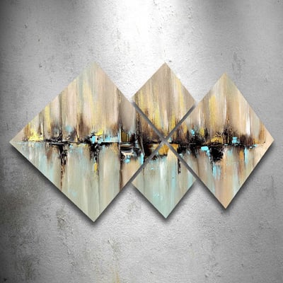 Evans Decoratief MDF schilderij (4 stuks) | 100% MDF | 60 x 115 cm