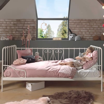 Kajuitbed Alice 90x200 cm metaal - wit Kajuitbed Alice 90x200 cm metaal - wit