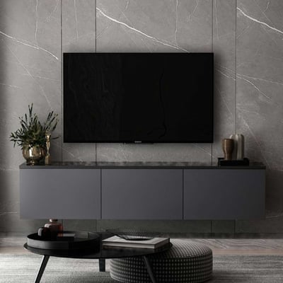 tv-meubel Woody Fashion | 160 x 32 x 35 cm | Antraciet tv-meubel Woody Fashion | 160 x 32 x 35 cm | Antraciet