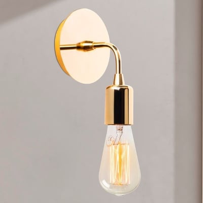 Harput Wandlamp | IJZEREN BEHUIZING | Goud