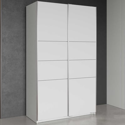 Kledingkast Faust - 117x60x203cm - 2 deuren - wit