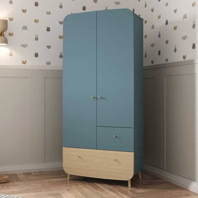 Kledingkast Firmiana | 90,5 x 49,7 x 203,4 cm | Blauw Kledingkast Firmiana | 90,5 x 49,7 x 203,4 cm | Blauw
