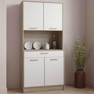 Buffetkast Romanie-Kronberg eik/mat wit