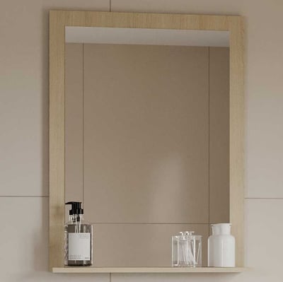 Spiegel Poema - 64x12x83cm - met legplank - eik