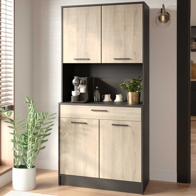 Buffetkast Romanie-Kronberg eik/matzwart