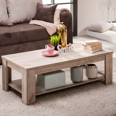 Salontafel Branco 120x60cm met legplank - eik Salontafel Branco 120x60cm met legplank - eik