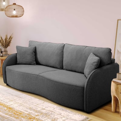 3-zitsbank Bari 215x100x88cm - met opbergruimte - antraciet 3-zitsbank Bari 215x100x88cm - met opbergruimte - antraciet
