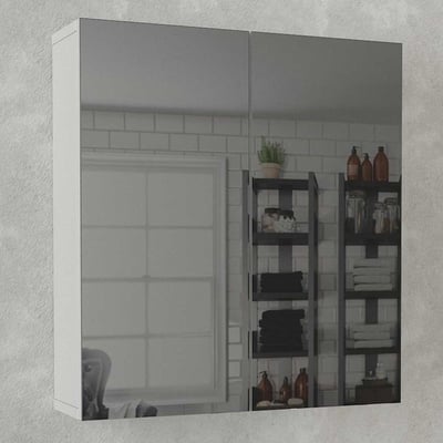 Spiegelkast Binary - 60x17x65cm - 2 deuren 