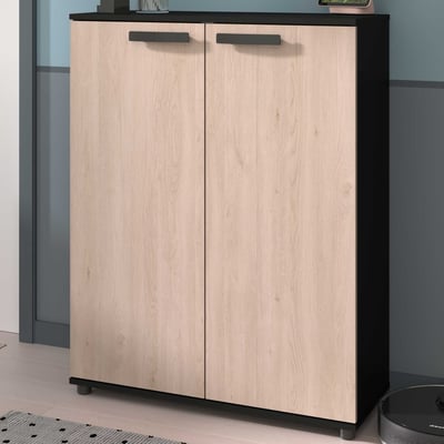 Commode Celestia met 2 deuren - eikdecor/zwart