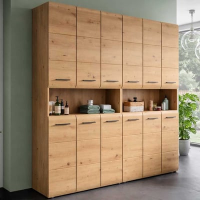 Badmeubelcombinatie Ice Xonox - Artisan Oak - 180x185x30 cm